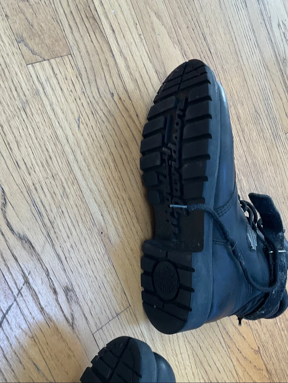 Harley-Davidson Black Leather Lace-Up Work/Motor Cycle Boots